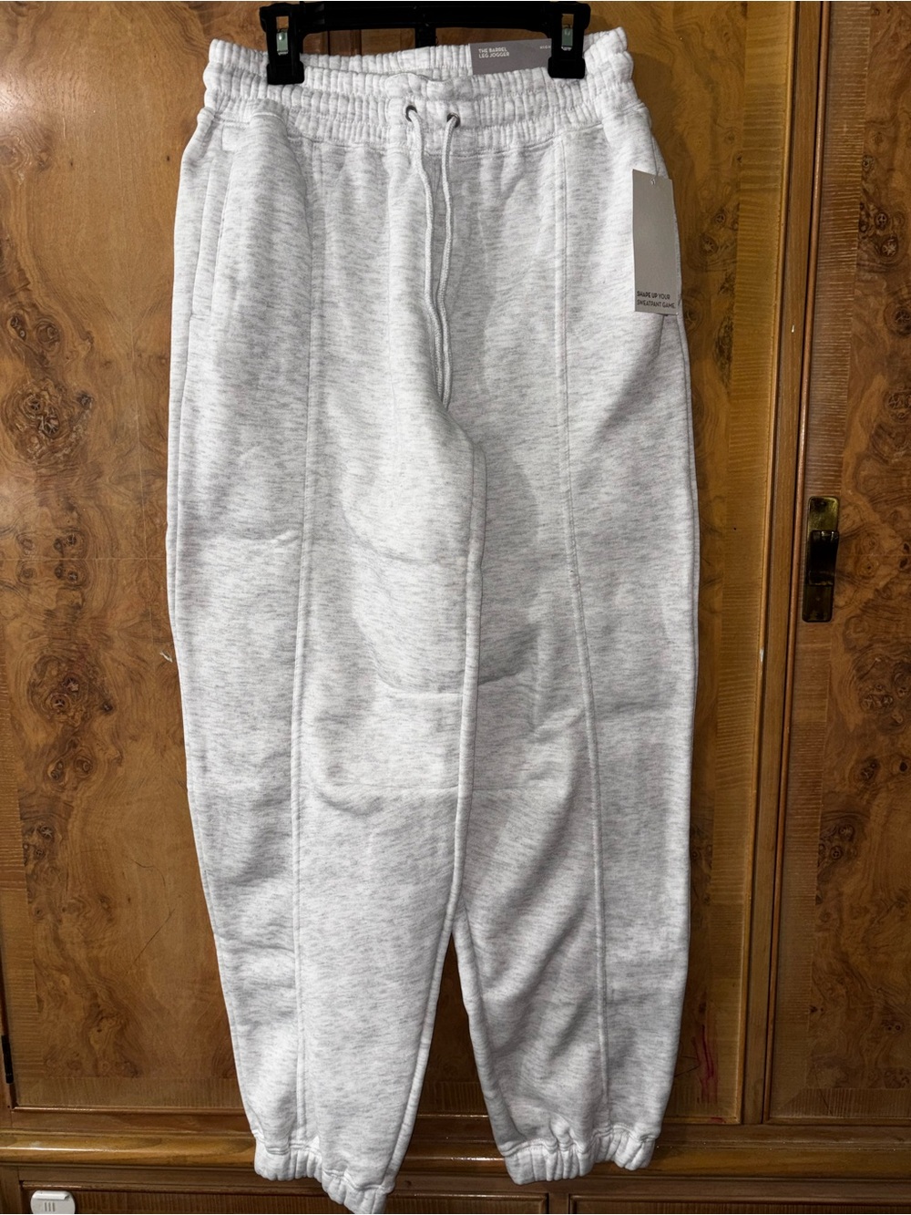 Ladies Light Gray Quilted Jogger Sweatpants size XSmall